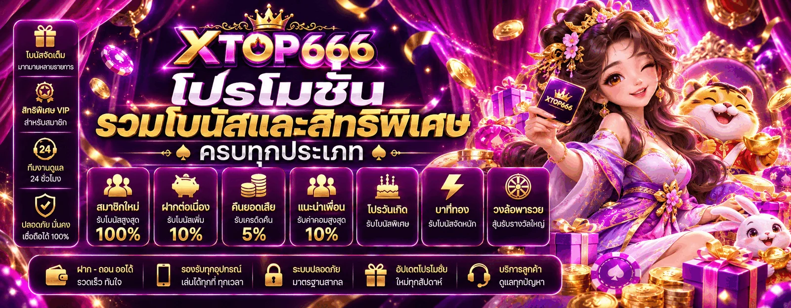 XTOP666 โปรโมชั่นและสิทธิ์สมาชิก